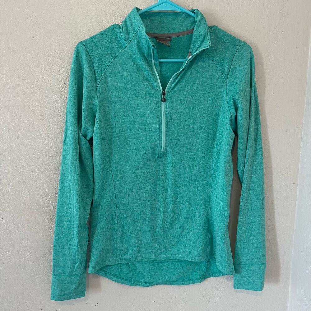 Bontrager Women's green half-zip fitted pullover size Medium